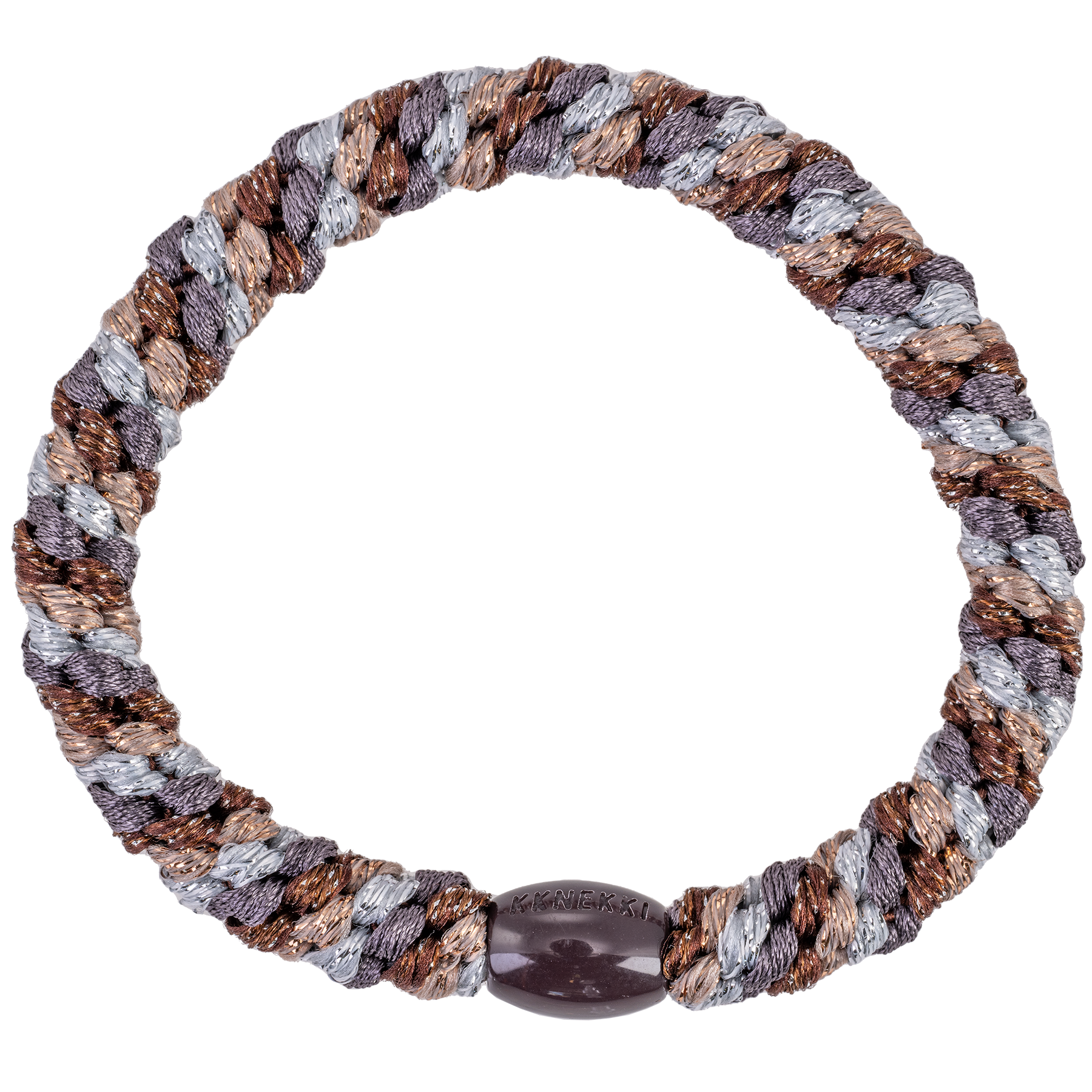 Haarelastiekje Mix Brown Silver Glitter afbeelding
