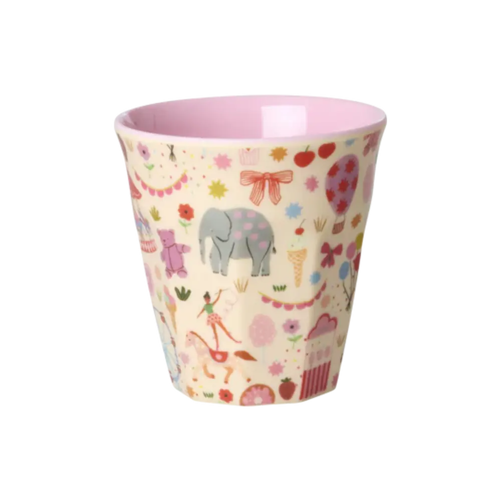 Rice Melamine Beker - Small - Fun Fair Pink Rice Melamine Beker - Small - Fun Fair Pink