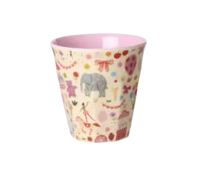 Rice Melamine Beker Fun Fair Pink Small Rice Melamine Beker Fun Fair Pink Small