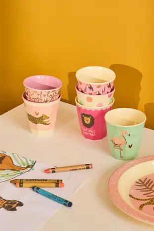 Rice Melamine Beker - Small - Jungle Pink - 6-Pack
