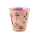 Rice Melamine Beker Jungle Animal Pink Small Rice Melamine Beker Jungle Animal Pink Small