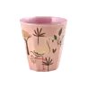 Rice Melamine Beker - Small - Jungle Animal Pink