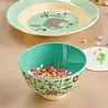 Rice Melamine Kom All Over Jungle Animals Green Small Rice Melamine Kom All Over Jungle Animals Green Small