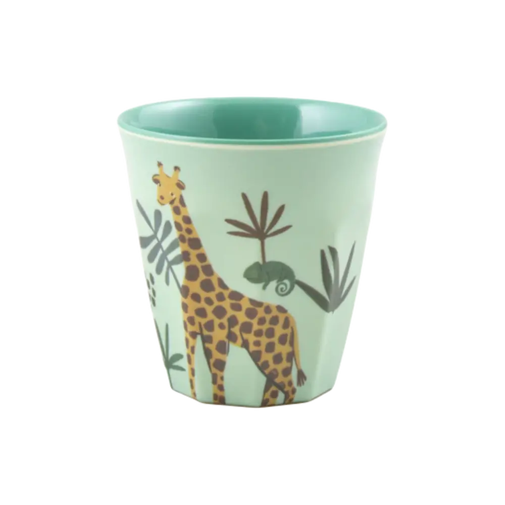 Rice Melamine Beker - Small - Jungle Animal Blue