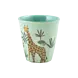 Rice Melamine Beker Jungle Animal Blue Small Rice Melamine Beker Jungle Animal Blue Small