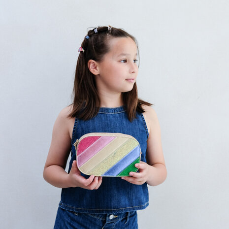 Mimi & Lula Tasje Dazzle Rainbow Stripe Bright
