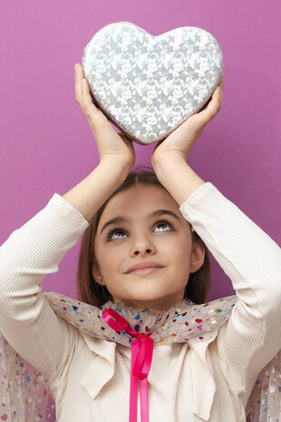 Mimi & Lula Tasje Mega Sparkle Heart Pink Mimi & Lula Tasje Mega Sparkle Heart Pink