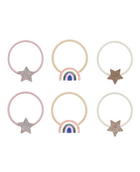 Mimi & Lula Haarelastiekjes Rainbow & Stars Pink