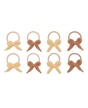 Mimi & Lula Haarelastiekjes Mini Granny Knitted Bow Neutral