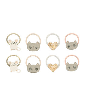 Mimi & Lula Haarelastiekjes Mini Cat & Mouse Pink