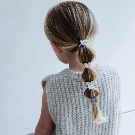 Mimi & Lula Haarelastiekjes Mini Cat & Mouse Pink