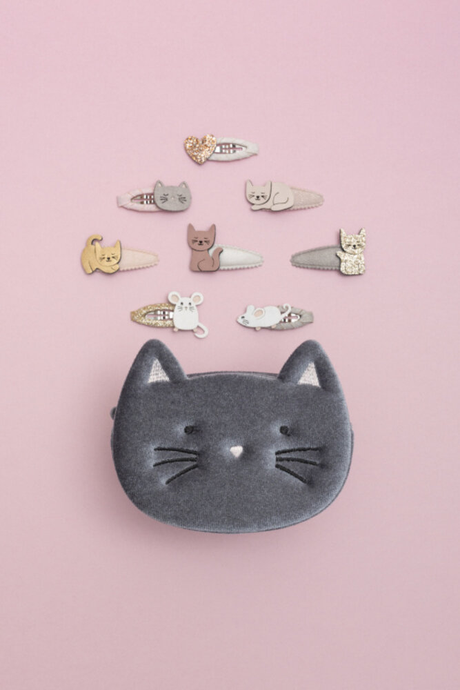 Mimi & Lula Tasje Kitty Cat Grey