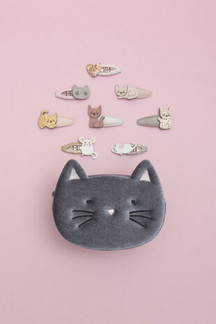 Mimi & Lula Tasje Kitty Cat Grey