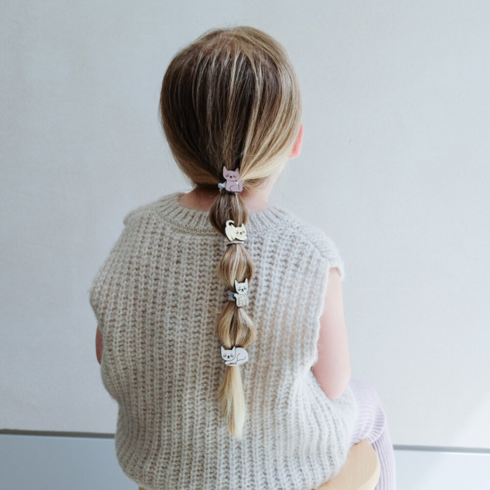 Mimi & Lula Haarelastiekjes Kitty Cat Pink