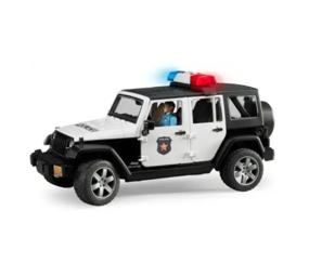 Bruder Jeep Wrangler Unlimited Rubicon politieauto met agent Bruder Jeep Wrangler Unlimited Rubicon politieauto met agent
