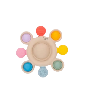 TickiT Silisoft Druk Gaatjes Bijtspeelgoed Regenboog