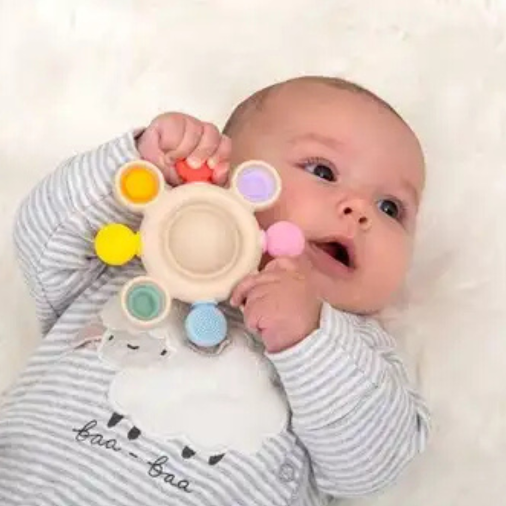 TickiT Silisoft Druk Gaatjes Bijtspeelgoed Regenboog TickiT Silisoft Druk Gaatjes Bijtspeelgoed Regenboog