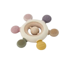 TickiT Silisoft Rammelaar Bijtspeelgoed (Aarde Kleuren) TickiT Silisoft Rammelaar Bijtspeelgoed (Aarde Kleuren)