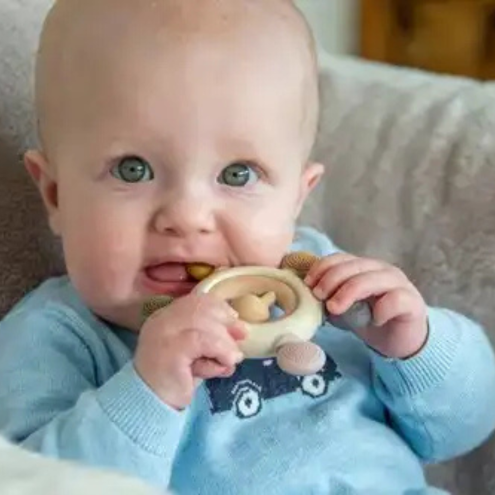 TickiT Silisoft Rammelaar Bijtspeelgoed (Aarde Kleuren) TickiT Silisoft Rammelaar Bijtspeelgoed (Aarde Kleuren)