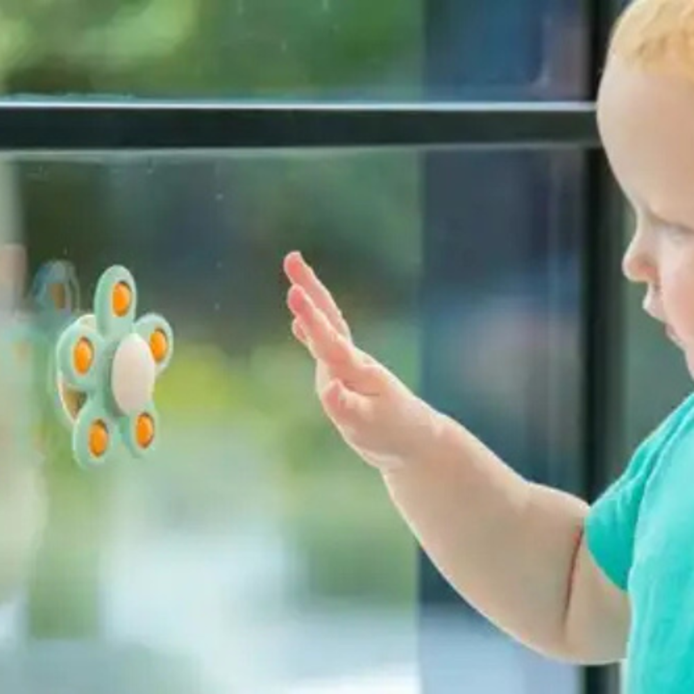 TickiT Silisoft Bloem Spinner Neutrale Kleuren TickiT Silisoft Bloem Spinner Neutrale Kleuren