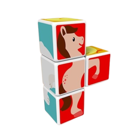 Geomag Magicube Animal Friends & Cards 7-delig Geomag Magicube Animal Friends & Cards 7-delig