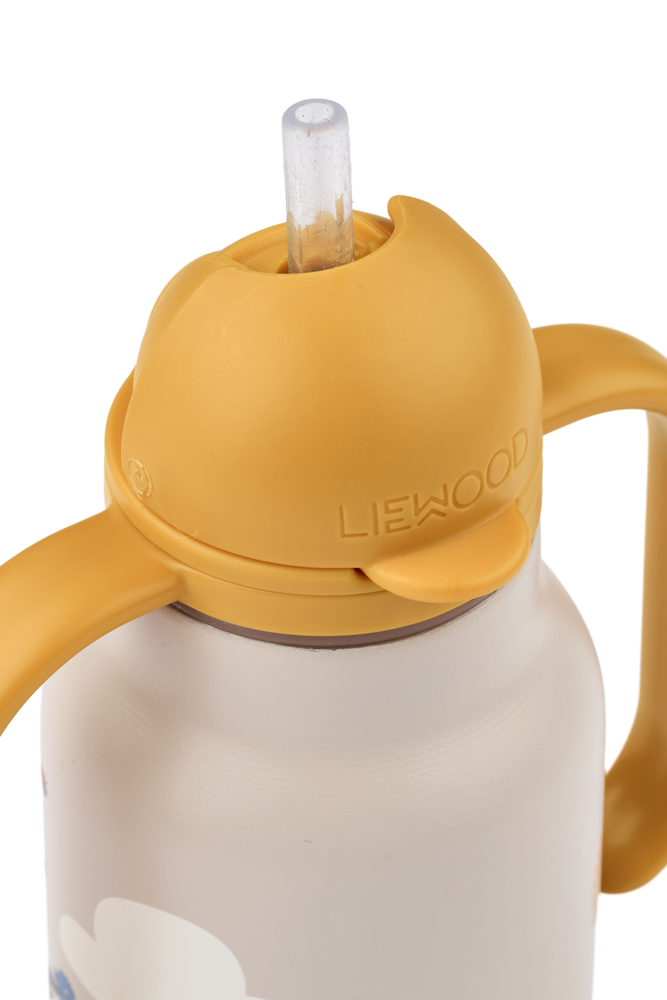 Liewood Drinkfles Kimmie Water Bottle 250 ml Around the World Sandy Liewood Drinkfles Kimmie Water Bottle 250 ml Around the World Sandy