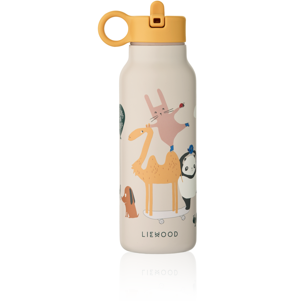Liewood Drinkfles Falk 350 ml Around the World Sandy