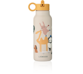 Liewood Drinkfles Falk Water Bottle 350 ml Around the World Sandy