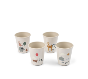 Liewood Drinkbekers Lana Around the World Sandy 4-Pack