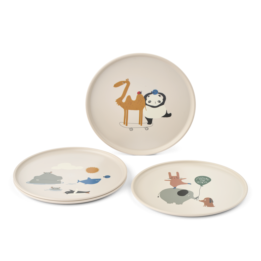 Liewood Bordjes Remco Around the World Sandy 4-Pack Liewood Bordjes Remco Around the World Sandy 4-Pack