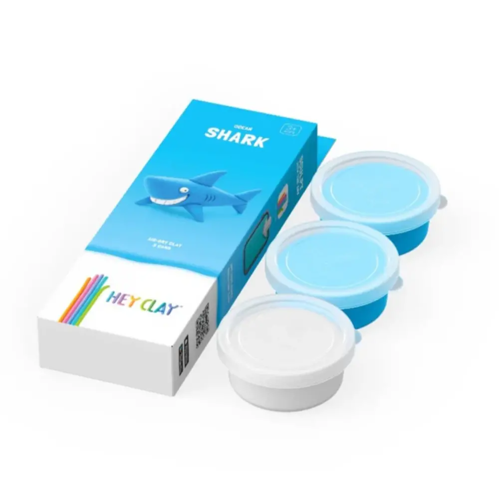 Hey Clay Interactieve Boetseerklei Shark (3 kleuren) Hey Clay Interactieve Boetseerklei Shark (3 kleuren)