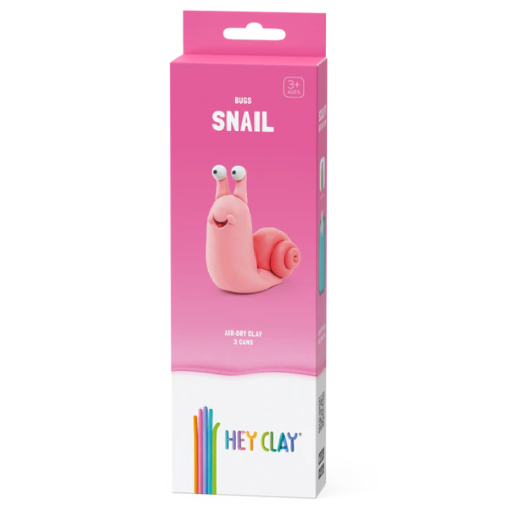 Hey Clay Interactieve Boetseerklei Snail (3 kleuren) Hey Clay Interactieve Boetseerklei Snail (3 kleuren)