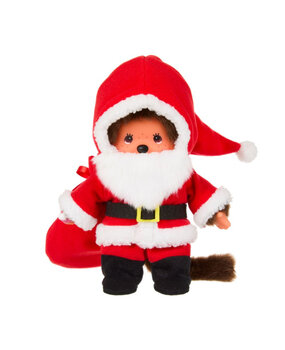Monchhichi Jongen in Kerstmanpak