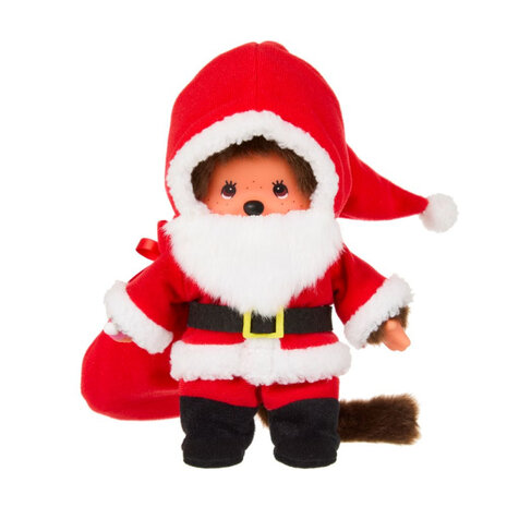 Monchhichi Jongen in Kerstmanpak
