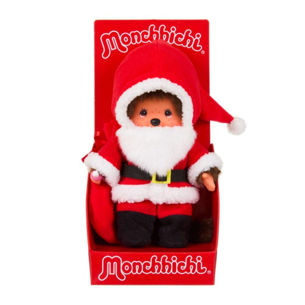 Monchhichi Jongen in Kerstmanpak