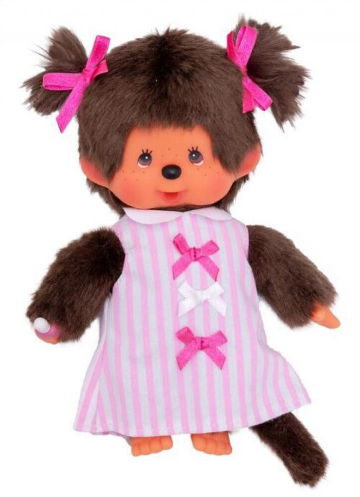 Monchhichi Meisje Pink Ribbon Dress Monchhichi Meisje Pink Ribbon Dress