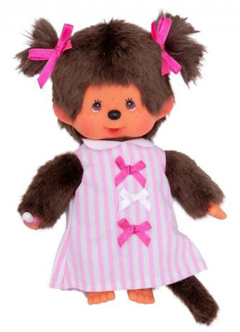 Monchhichi Meisje Pink Ribbon Dress Monchhichi Meisje Pink Ribbon Dress