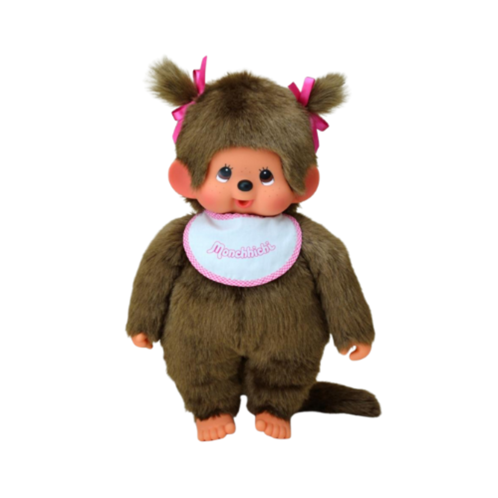 Monchhichi Meisje met Slab Roze