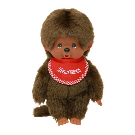 Monchhichi Jongen Bruin met Slab Rood Monchhichi Jongen Bruin met Slab Rood
