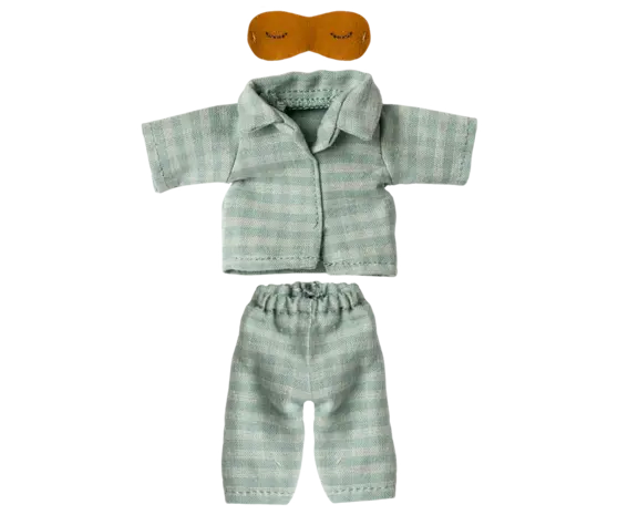 Maileg Pyjamas Dad Mouse Mint/Sand Maileg Pyjamas Dad Mouse Mint/Sand