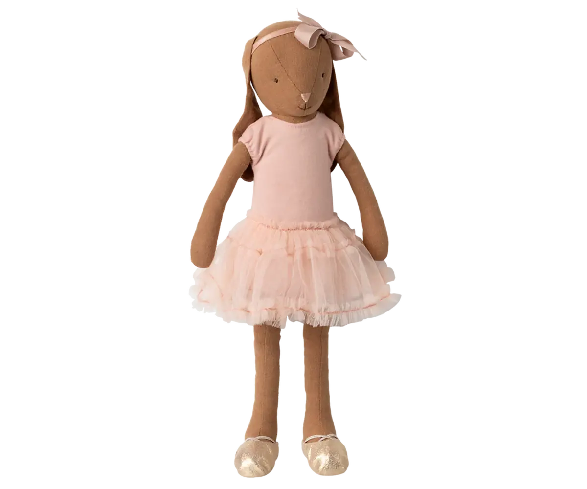 Maileg Bunny Chocolate Brown Ballet Suit and Skirt Rose Size 3