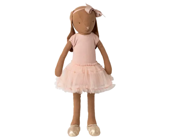 Maileg Bunny Chocolate Brown Ballet Suit and Skirt Rose Size 3