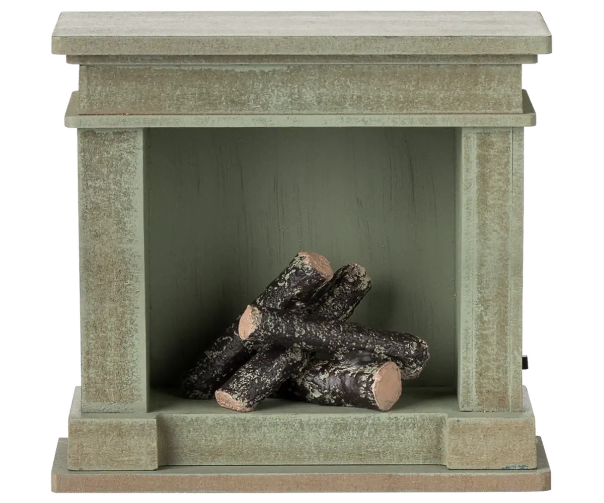 Maileg Muizen Open Haard Dusty Green Maileg Muizen Open Haard Dusty Green