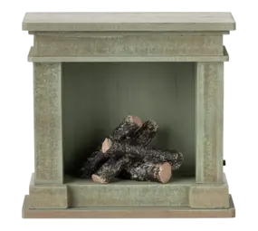 Maileg Muizen Open Haard Dusty Green Maileg Muizen Open Haard Dusty Green