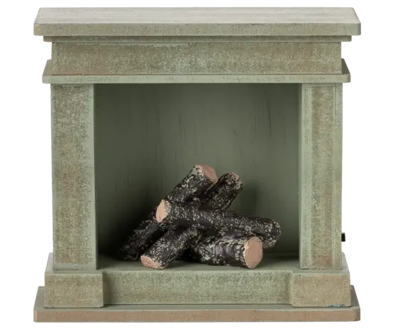 Maileg Muizen Open Haard Dusty Green Maileg Muizen Open Haard Dusty Green