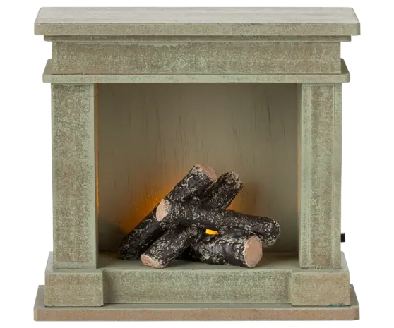 Maileg Muizen Open Haard Dusty Green Maileg Muizen Open Haard Dusty Green