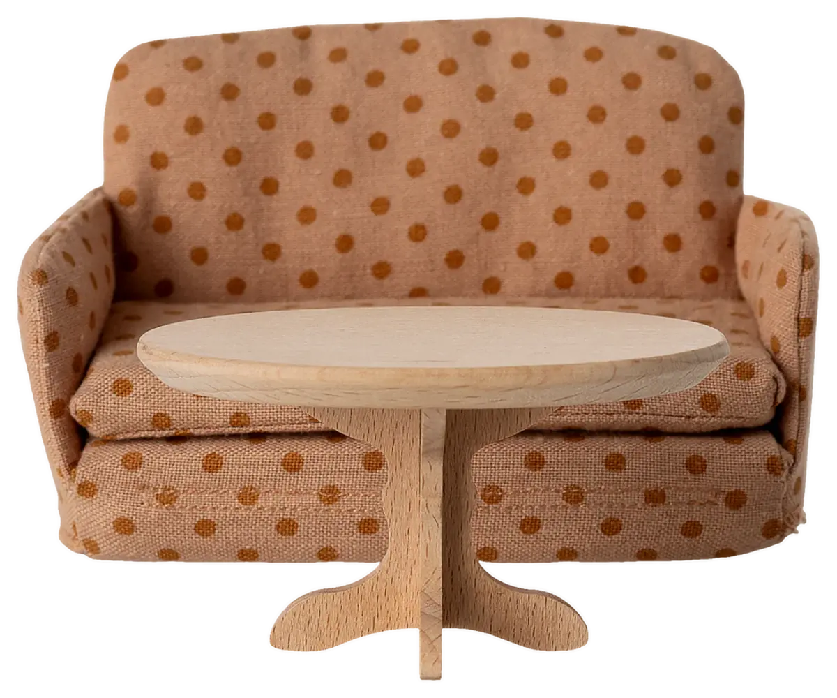 Maileg Muizen Koffie Tafel Ovaal Nature