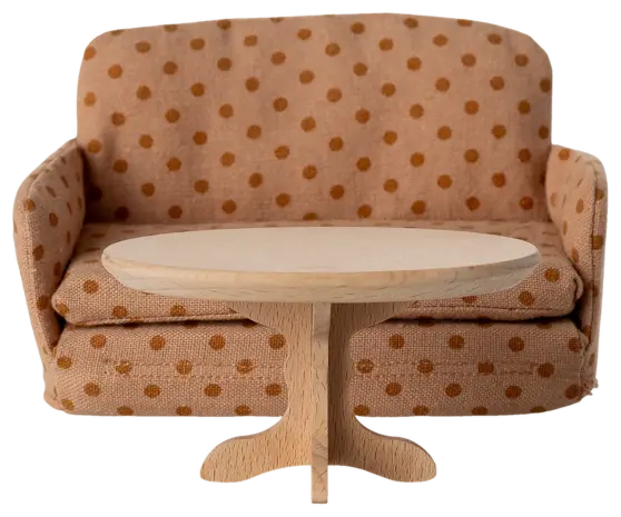 Maileg Muizen Koffie Tafel Ovaal Nature