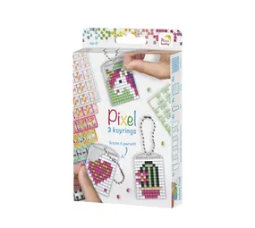 Pixelhobby Medaillon sleutelhangerset - Schattig