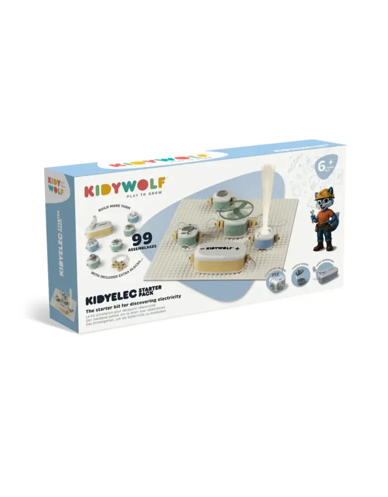 KidyWolf KIDYELEC - Mijn eerste Elektriciteitsset - Starter KidyWolf KIDYELEC - Mijn eerste Elektriciteitsset - Starter